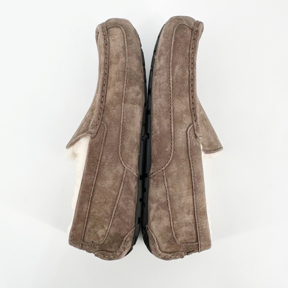 UGG Mens Australia 5775 Ascot Chestnut Brown Suede Sheepskin Slippers Shoes - Picture 4 of 8